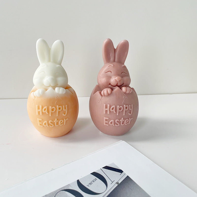Candle Mold DIY Easter Shell Breaking Rabbit Aromatherapy Plaster Ornaments