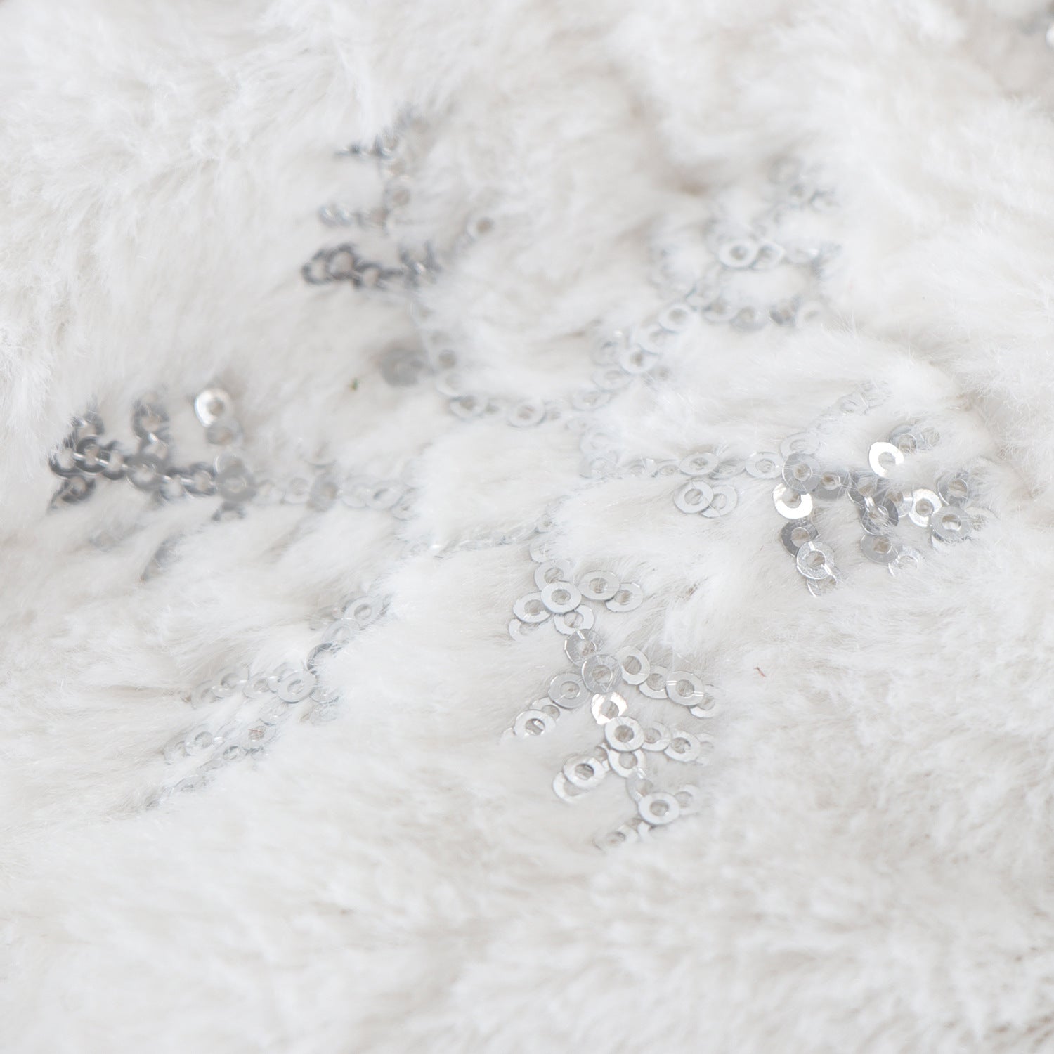 Plush Snowflake Sequins Christmas Bottle Cover