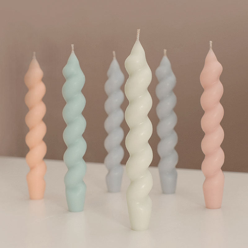 Candy Colored Spiral Aromatherapy Candle, Geometric candle molds, Abstract candle molds, DIY candle making molds, Decognomes, Silicone candle molds, Candle Molds, Aromatherapy Candles, Scented Candle,
