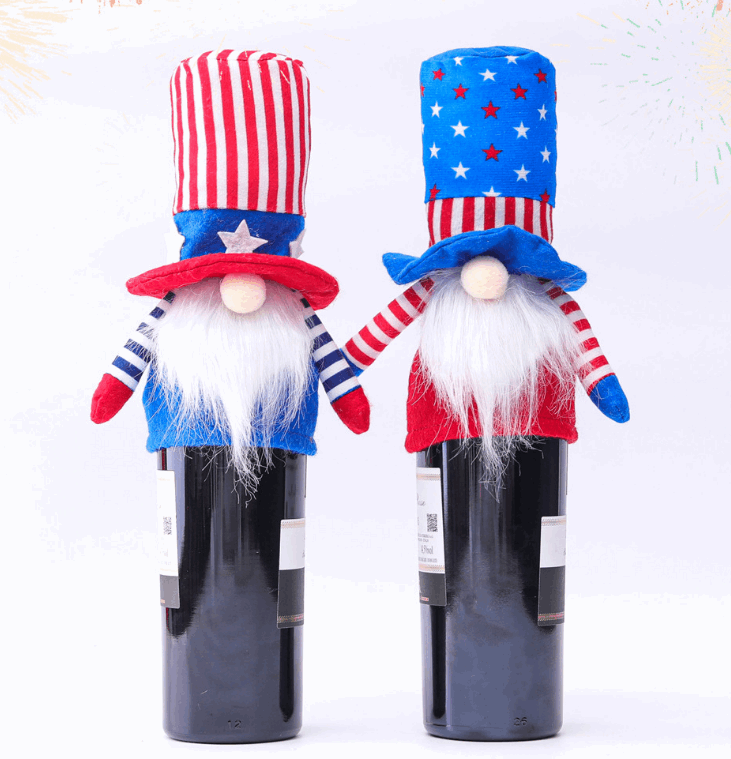 4th July Decoration Gnomes, Independence Day Gnomes, Presidents Day Gnome, Flag Day Gnome, 4th of July Gnome, Veterans Day Gnome, Memorial Day Gnome, Labor Day Gnome, Decoration Gnomes, Columbus Day Gnome, 4th of July Wine Bottle Set