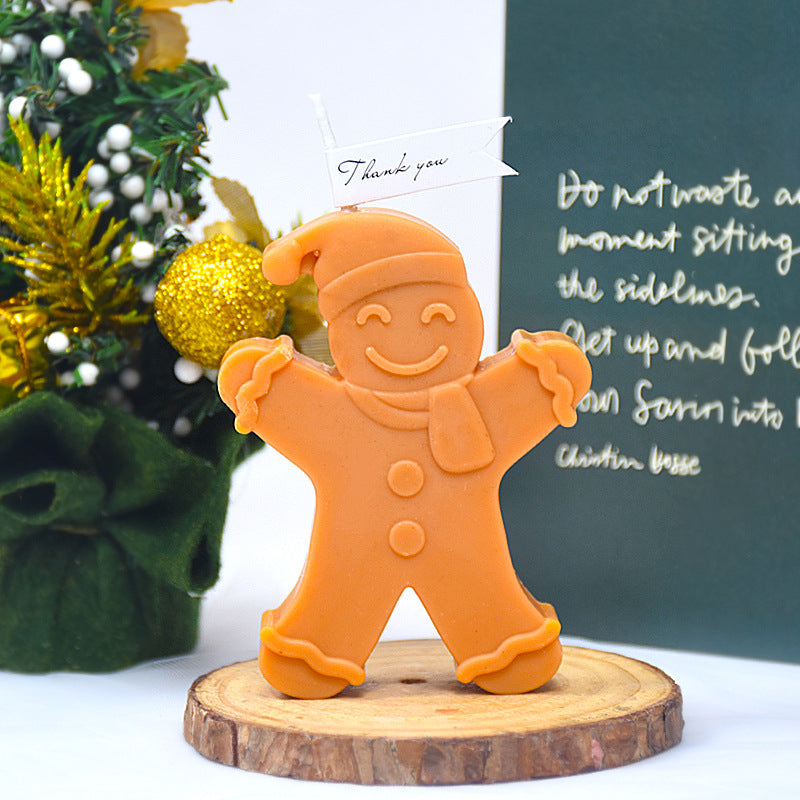 Christmas Gingerbread Man Aromatherapy Candle Silicone Mold Simple, Silicone Candle Mold, Gingerbread Candles, Christmas Candles