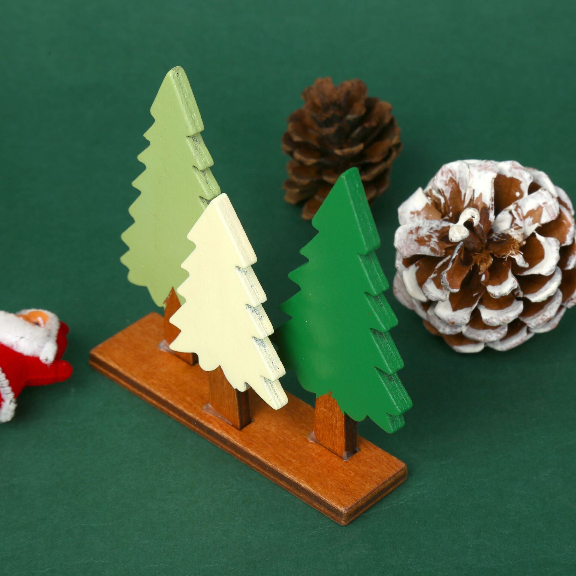 Wooden Christmas Pine Ornaments