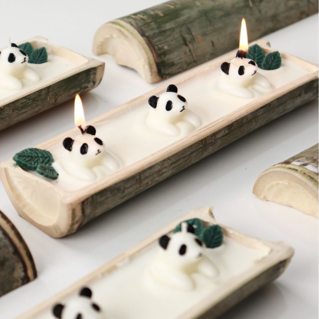 Good Night Panda Aromatherapy Candle Photo Companion Gift, Geometric candle molds, Abstract candle molds, DIY candle making molds, Decognomes, Silicone candle molds, Candle Molds, Aromatherapy Candles, Scented Candle,
