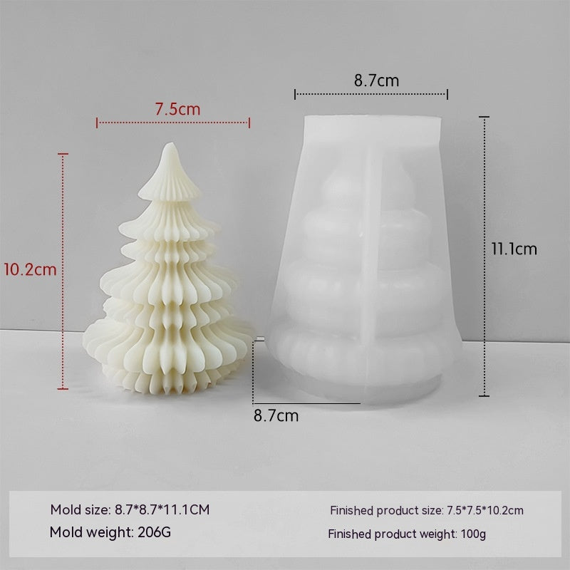 Origami Christmas Tree Silicone Mold Christmas