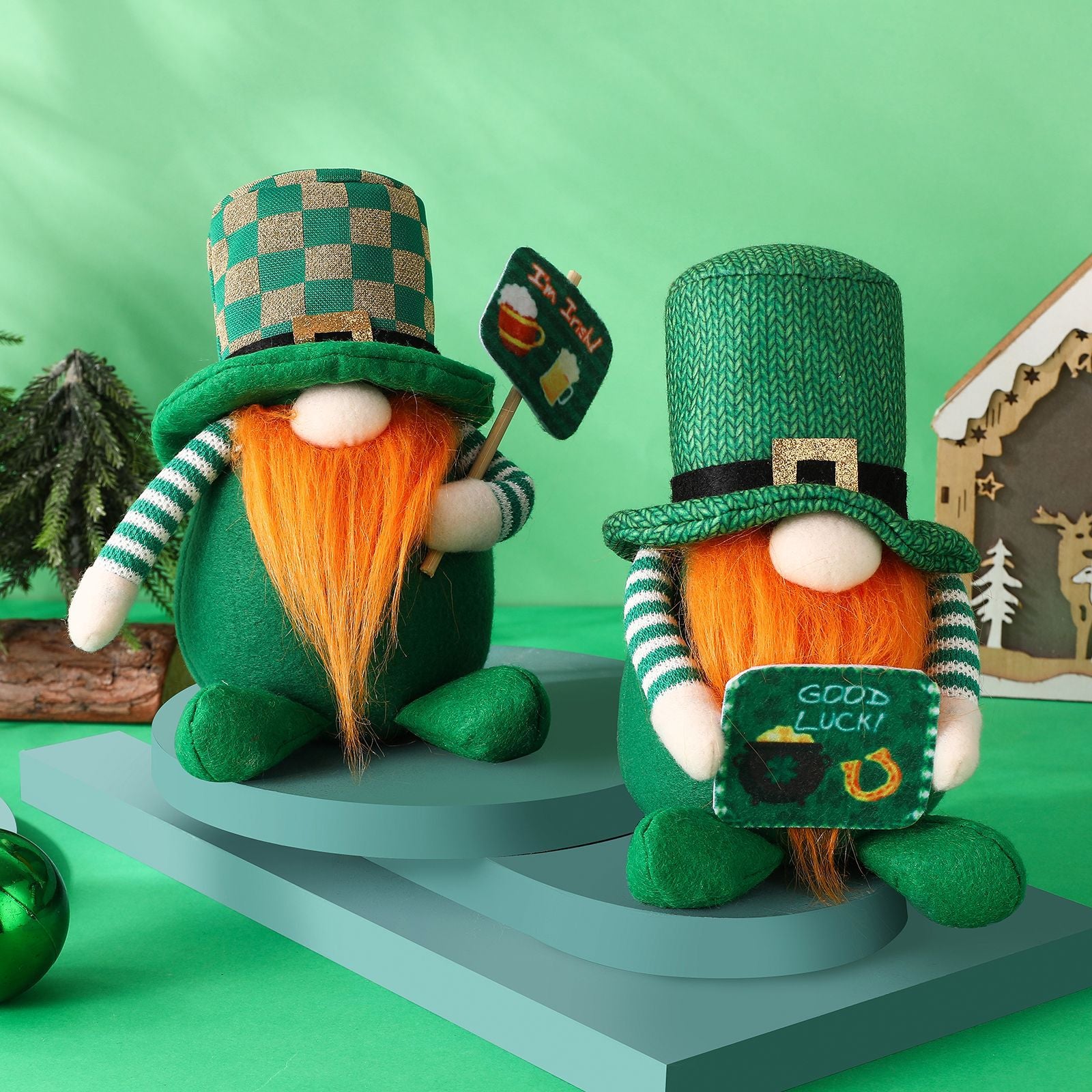 St Patrick's Day Decoration Supplies Irish Day Faceless Doll