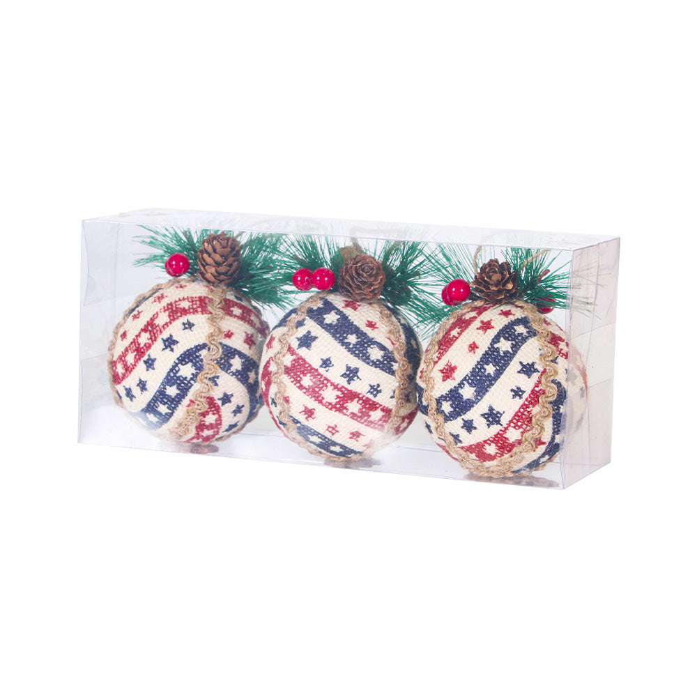 4th of july tree pendant ornaments, New Decoration Independence Day 8CM Ball Pendant, July 4th centerpieces, 4th of July decorations, American flag decorations, Patriotic decorations, Red, white and blue decorations,