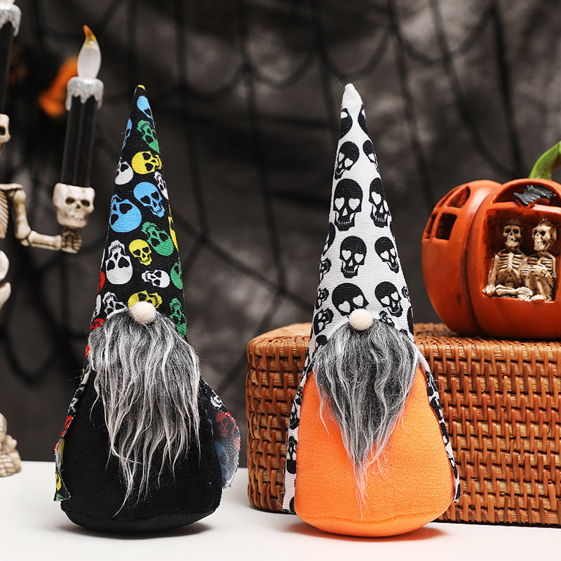 Halloween Decorations Cloak Faceless Doll Skull