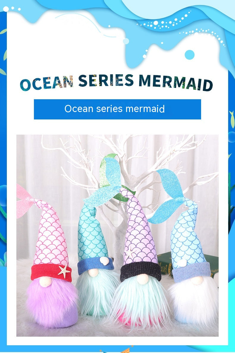 Ocean Faceless Ornaments Husband Mermaid Doll