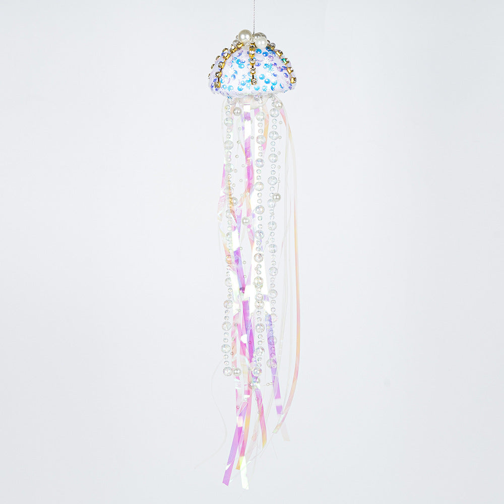 Pearl Glass Jellyfish Christmas Decorations