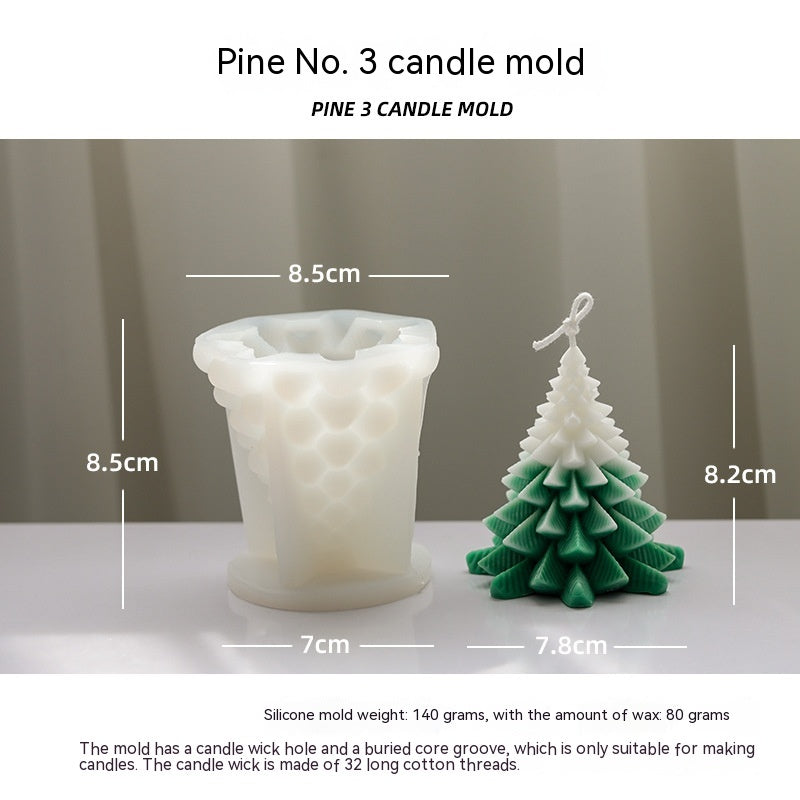 Christmas Series Aromatherapy Candle Pine Cone Snowflake Silicone Mold
