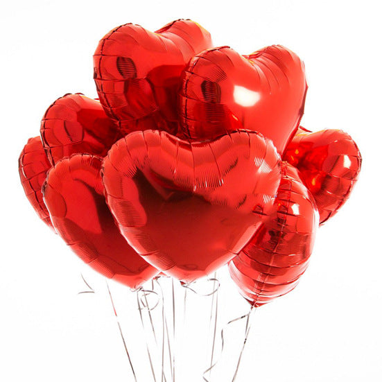 Heart Shaped Aluminum Foil Balloon Birthday Gift, Valentine's Day decor, Romantic home accents, Heart-themed decorations, Cupid-inspired ornaments, Love-themed party supplies, Red and pink decor, Valentine's Day table settings, Romantic ambiance accessories, Heart-shaped embellishments, Valentine's Day home embellishments