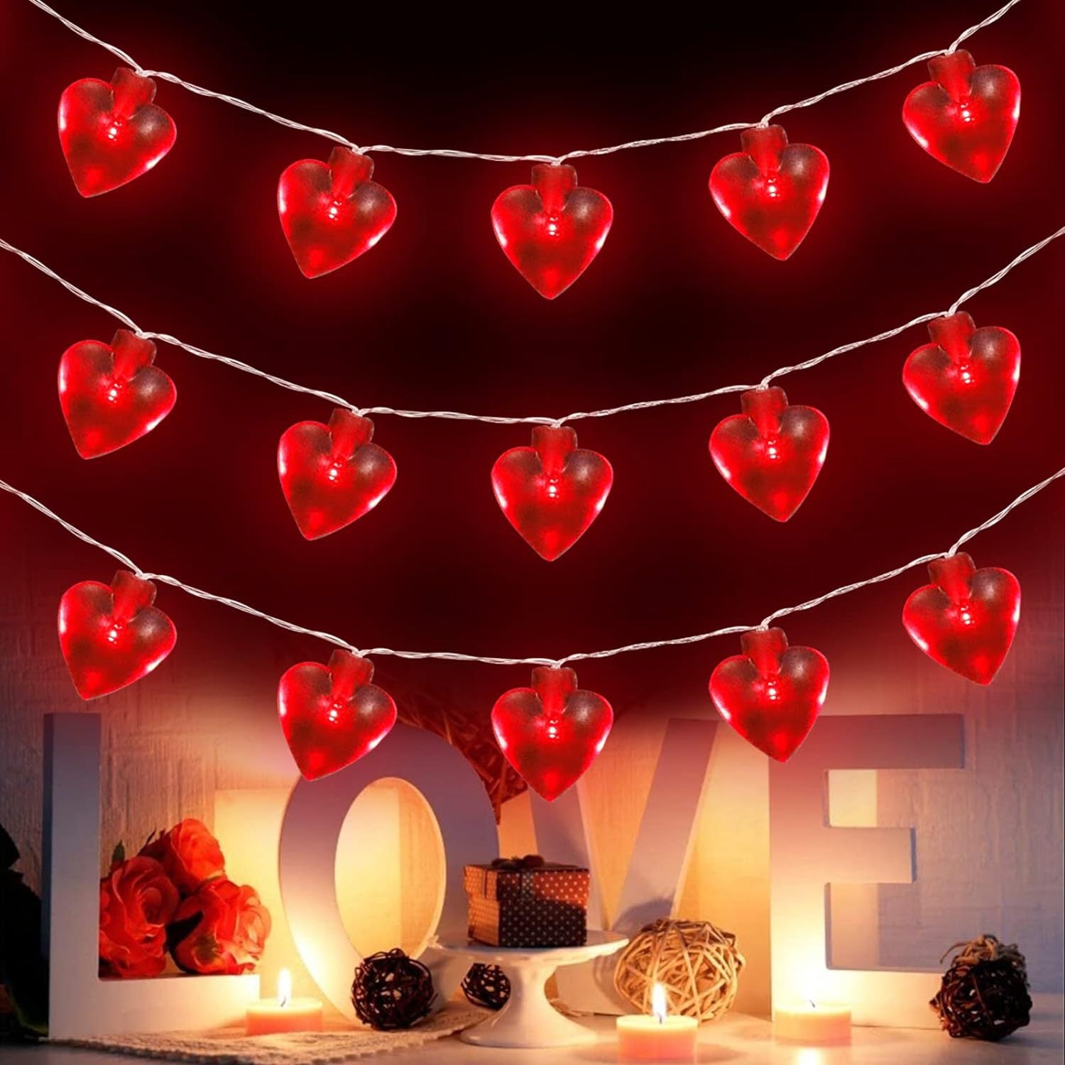 Love Lamp String LED Decorative Lamp Valentine's, Valentine's Day decor, Romantic home accents, Heart-themed decorations, Cupid-inspired ornaments, Love-themed party supplies, Red and pink decor, Valentine's Day table settings, Romantic ambiance accessories, Heart-shaped embellishments, Valentine's Day home embellishments