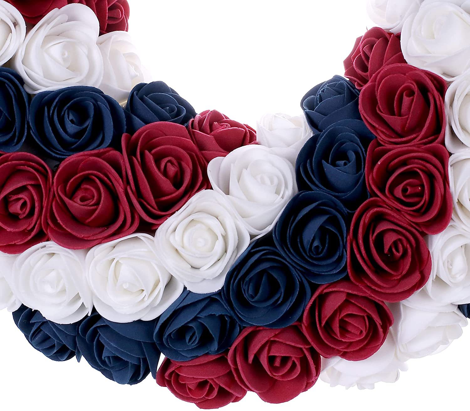 Red White And Blue Flowers For Independence Day Decoration Garland, 4th of July decorations, American flag decorations, Patriotic decorations, Red, white and blue decorations, July 4th wreaths, July 4th garlands, July 4th centerpieces, 