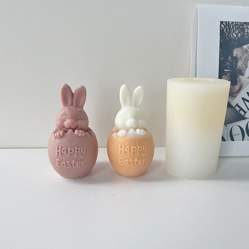 Candle Mold DIY Easter Shell Breaking Rabbit Aromatherapy Plaster Ornaments