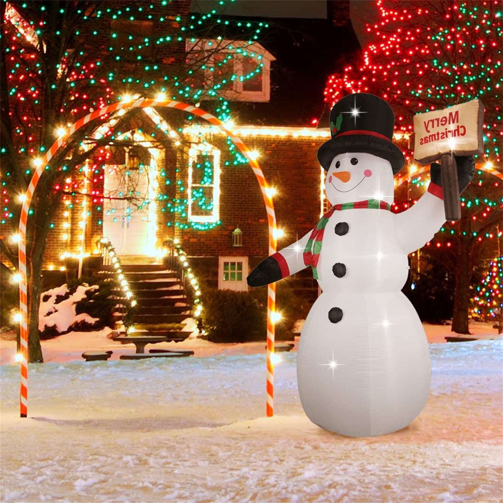8ft Snowmen Christmas Inflatable Decorations Built-in LED Light, Christmas Inflatable, Christmas Inflatable Decoration, Holiday Season Inflatable, Christmas inflatables, Christmas inflatables on Sale, Christmas inflatables 2022, Christmas inflatables lowes, Christmas inflatables wholesale