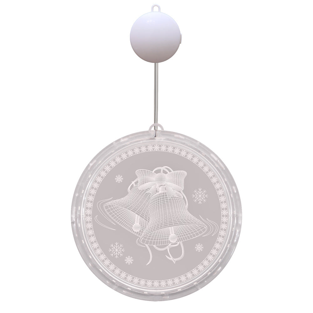 LED Lighting Chain Hanging Light Bell Snowflake Elk Ornamental Festoon Lamp