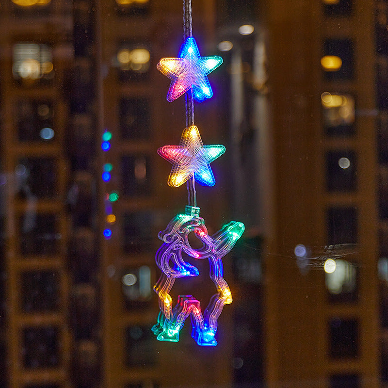 Christmas Atmosphere Layout Sucker Lamp Window Creative Decoration