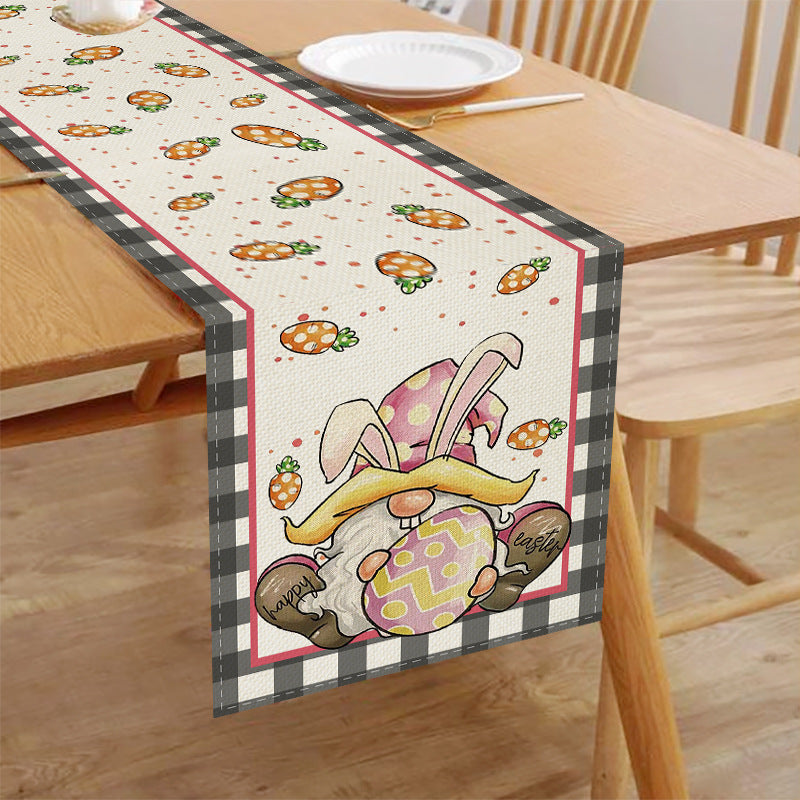 Linen Printed Table Runner Festival Household Insulated