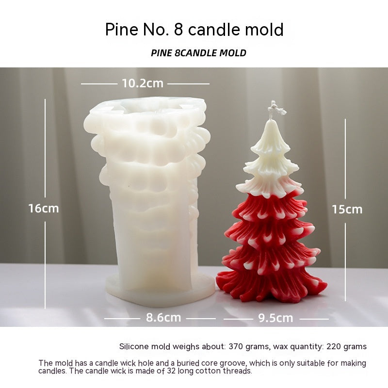 Christmas Series Aromatherapy Candle Pine Cone Snowflake Silicone Mold