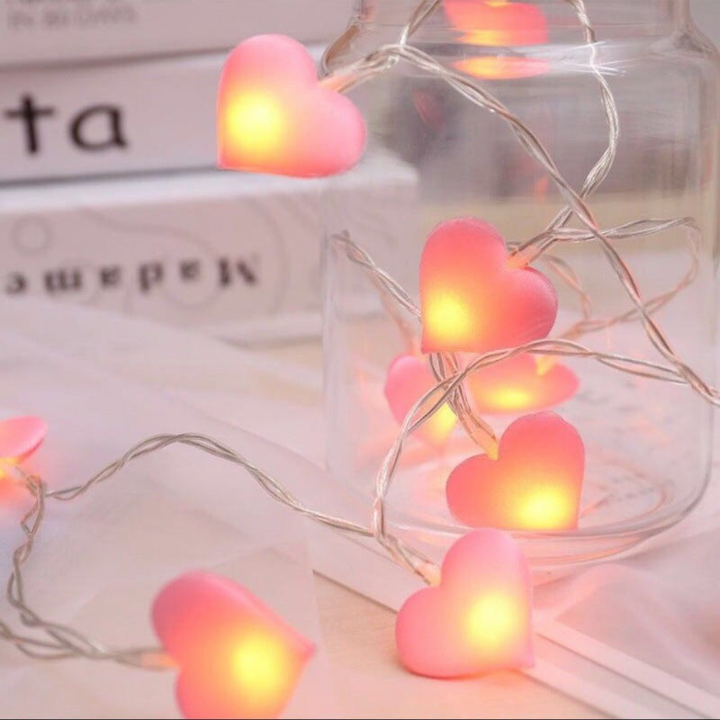 Girly Heart Lighting Chain Led Colored Lamp Decoration, Valentine's Day decor, Romantic home accents, Heart-themed decorations, Cupid-inspired ornaments, Love-themed party supplies, Red and pink decor, Valentine's Day table settings, Romantic ambiance accessories, Heart-shaped embellishments, Valentine's Day home embellishments