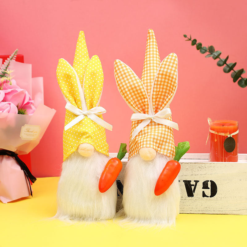 Easter Decorations Radish Rabbit Doll Window Home Ornaments
