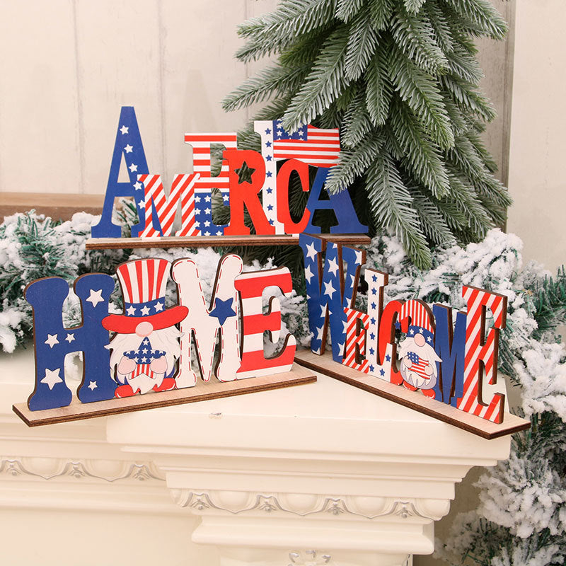 American Independence Day DIY Assembled Wooden Ornaments, 4th of july decoration, patriotic wreath, decoration item, home decoration items, room decoration items, wall decoration items house decoration items, fourth of july decorations, patriotic decor, center table decoration,