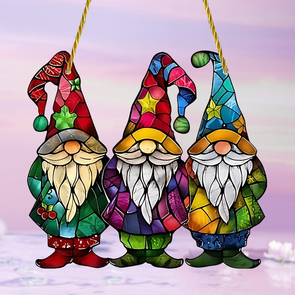 Three Dwarfs Acrylic Disc Pendant