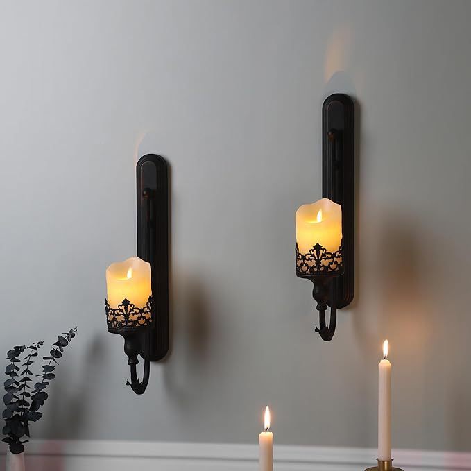 Black Wrought Iron Candle Cup Hanging Decoration Home Hotel Decoration Wall Hanging Decoration