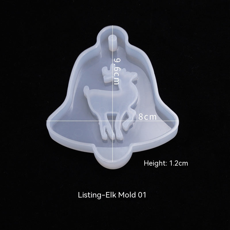 Crystal Glue Hanging Christmas Tree Elk Decorative Silicone Mold