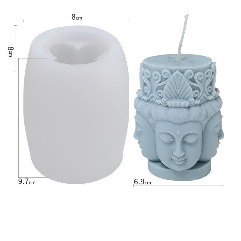 Silicone Mould DIY For Buddha Incense Candle