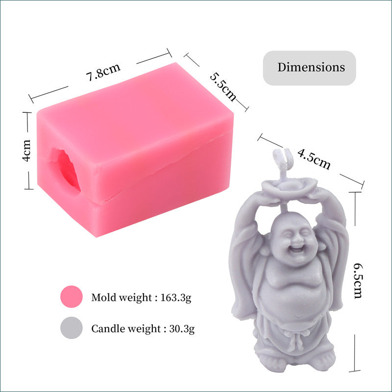 Three-dimensional Aromatherapy Buddha Statue Candle Mould, Silicone candle molds, Geometric candle molds, DIY candle making molds, Aromatherapy Candle, Sented candle, candles, 