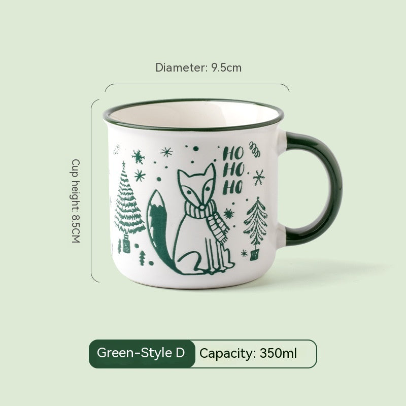 Christmas Mug Creative Cute Cartoon Ceramic Cup