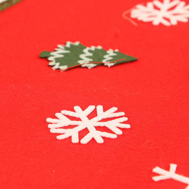 Tree Skirt Christmas Hemming Applique Non-woven Fabric