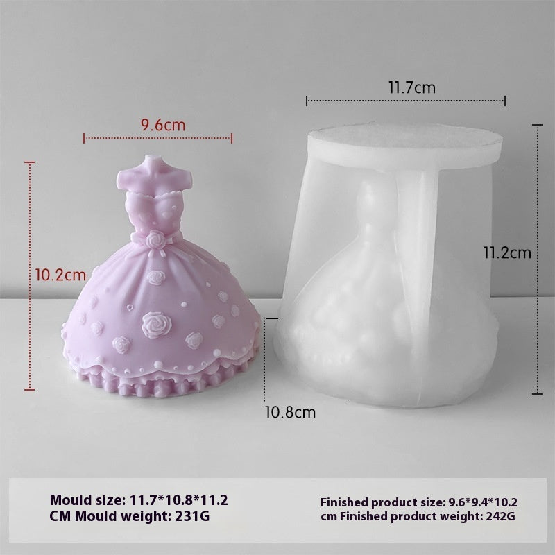 A Variety Of 3D Stereo Wedding Dress Mold DIY, Silicone candle molds, Christmas tree candle molds, Halloween pumpkin candle molds, Easter egg candle molds, Animal candle molds, Sea creature candle molds, Fruit candle molds, Geometric candle molds, Abstract candle molds, DIY candle making molds,