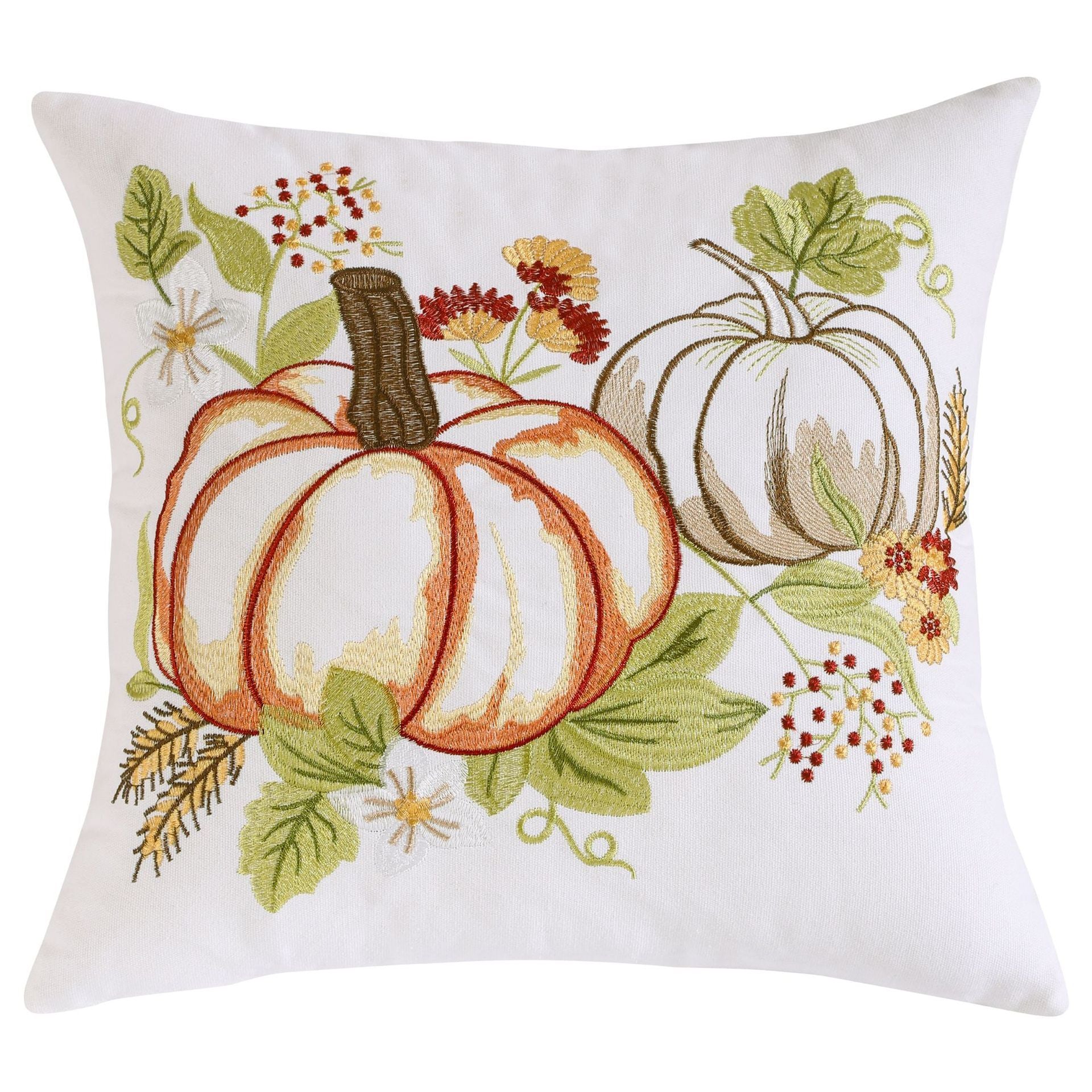 Pumpkin Embroidered Halloween Pillow Cover