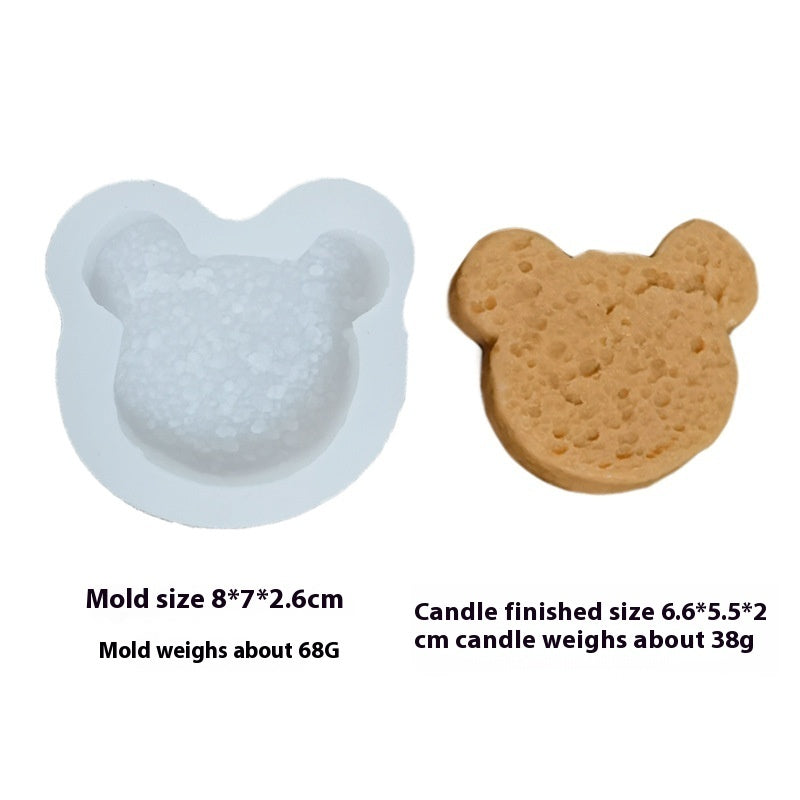 Toast Bread Bear Sandwich Biscuit Aromatherapy Candle Mould