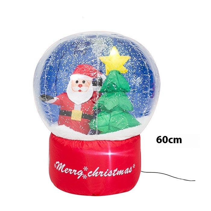 Christmas Inflatable Decoration Courtyard Layout Luminous Christmas Snowman Elk Old Man Inflatable Model Snow Spray Ball