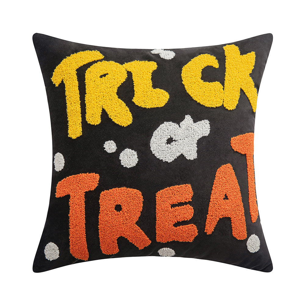 Halloween Embroidery Pillow Cover Home Living Room