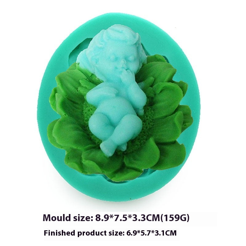 Baby-shaped Handmade Soap Silicone Mold, Silicone candle molds, Christmas tree candle molds, Halloween pumpkin candle molds, Easter egg candle molds, Animal candle molds, Sea creature candle molds, Fruit candle molds, Geometric candle molds, Abstract candle molds, DIY candle making molds, 