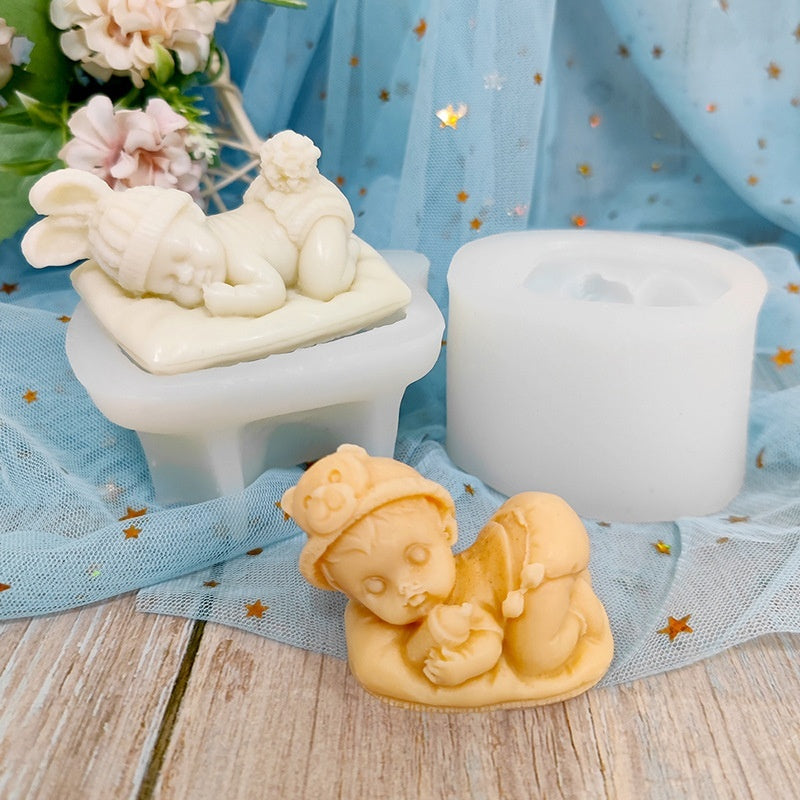 Baby-shaped Handmade Soap Silicone Mold, Silicone candle molds, Christmas tree candle molds, Halloween pumpkin candle molds, Easter egg candle molds, Animal candle molds, Sea creature candle molds, Fruit candle molds, Geometric candle molds, Abstract candle molds, DIY candle making molds, 