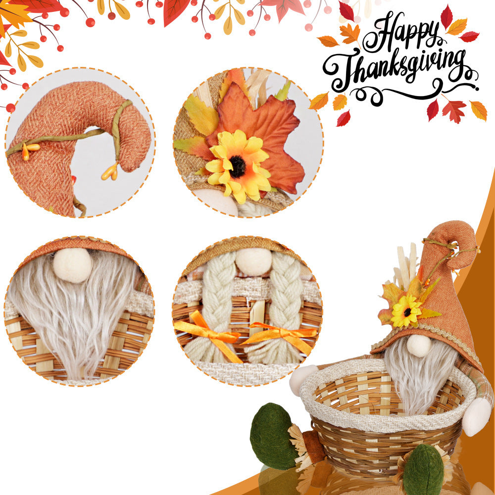 Maple Leaf Candy Basket Ornaments Doll