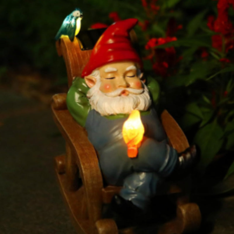 Rocking Chair Statue Decoration Solar Energy