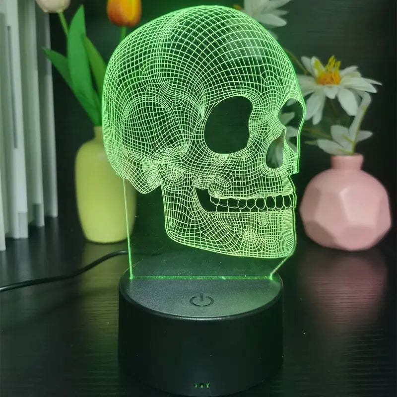 3D Small Night Lamp Halloween Skull Outdoor Light LED Energy Saving Lamp Gift Decoration