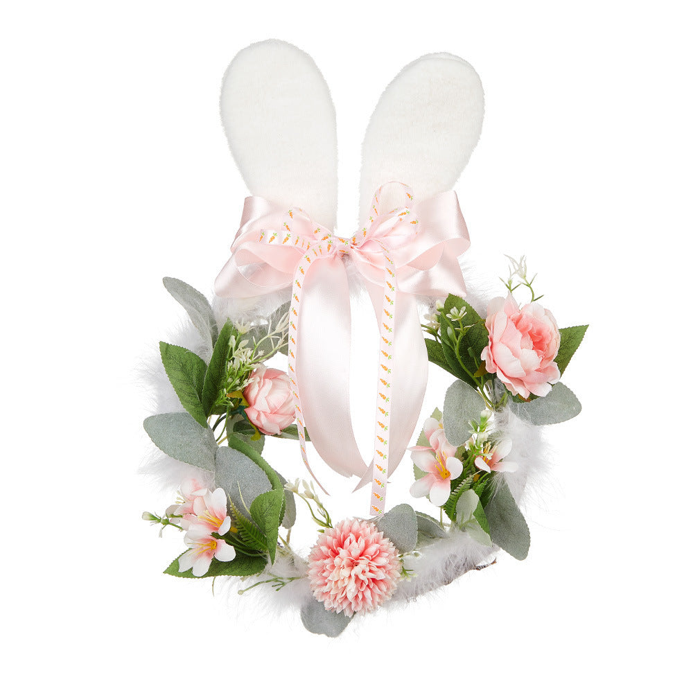 Easter Rabbit Decoration Green Plant Bow Garland Holiday Decoration, easter decorations, Easter Decor, easter table decor, outdoor easter decorations, shop easter, Decognomes, Spring Decorations