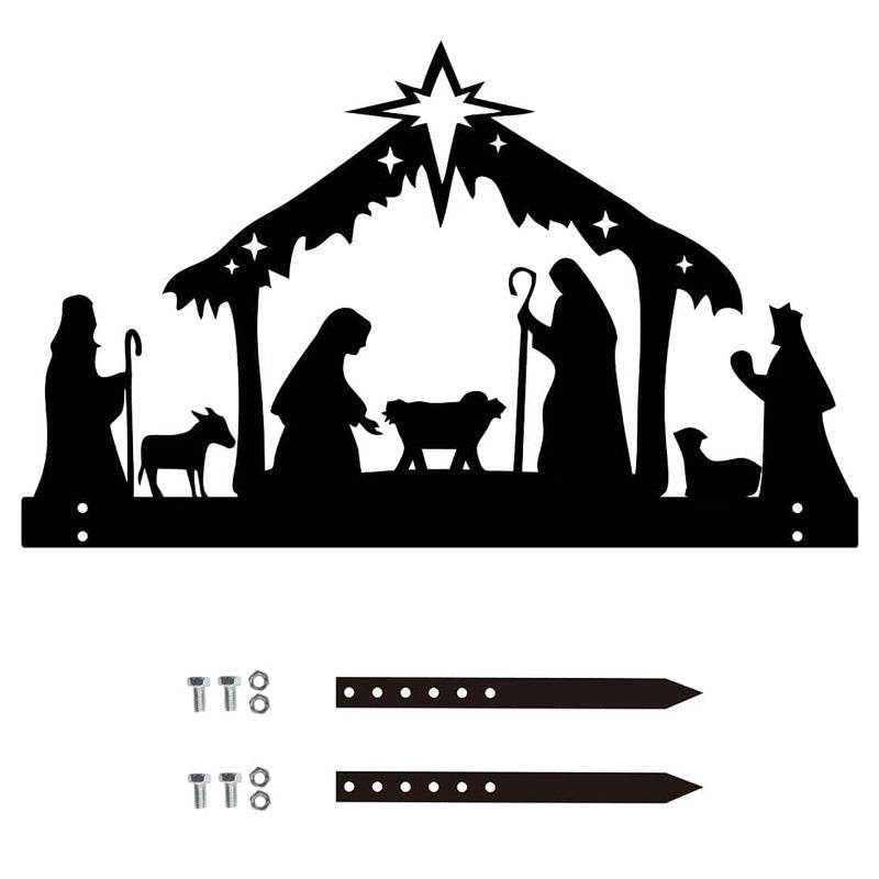 Christmas Modern Independent Station The Birth Of Jesus Iron Art Crafts Decorations