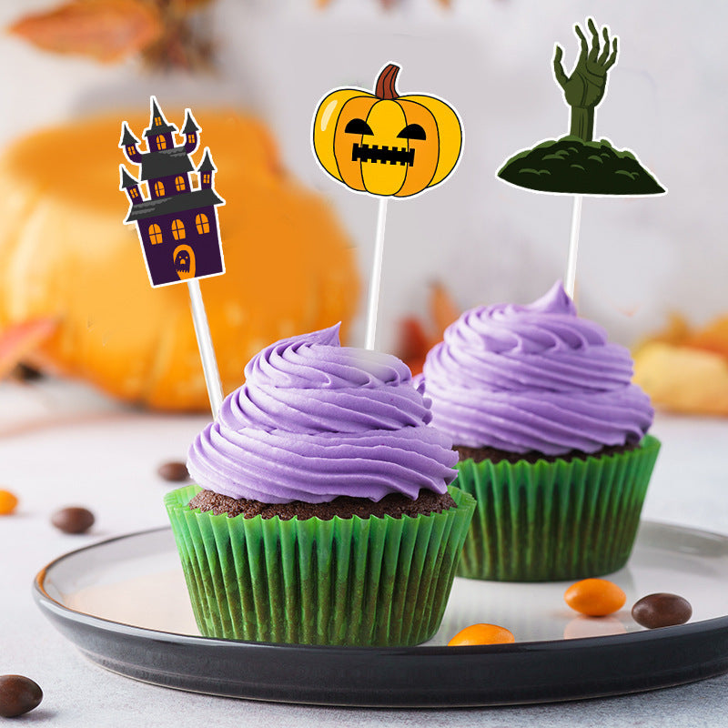 Fashion Simple Halloween Cake Decorative Planting Flags, Halloween decorations items, Halloween costumes, Halloween masks, Halloween props, Halloween animatronics, Halloween inflatables, Halloween lights, Halloween fog machines, Halloween spider webs, Halloween lanterns, Halloween banners, Halloween streamers, Halloween tableware, Halloween centerpieces, Halloween party favors, Halloween yard stakes, Halloween tombstones, Halloween candles, Halloween wreaths, Halloween garlands
