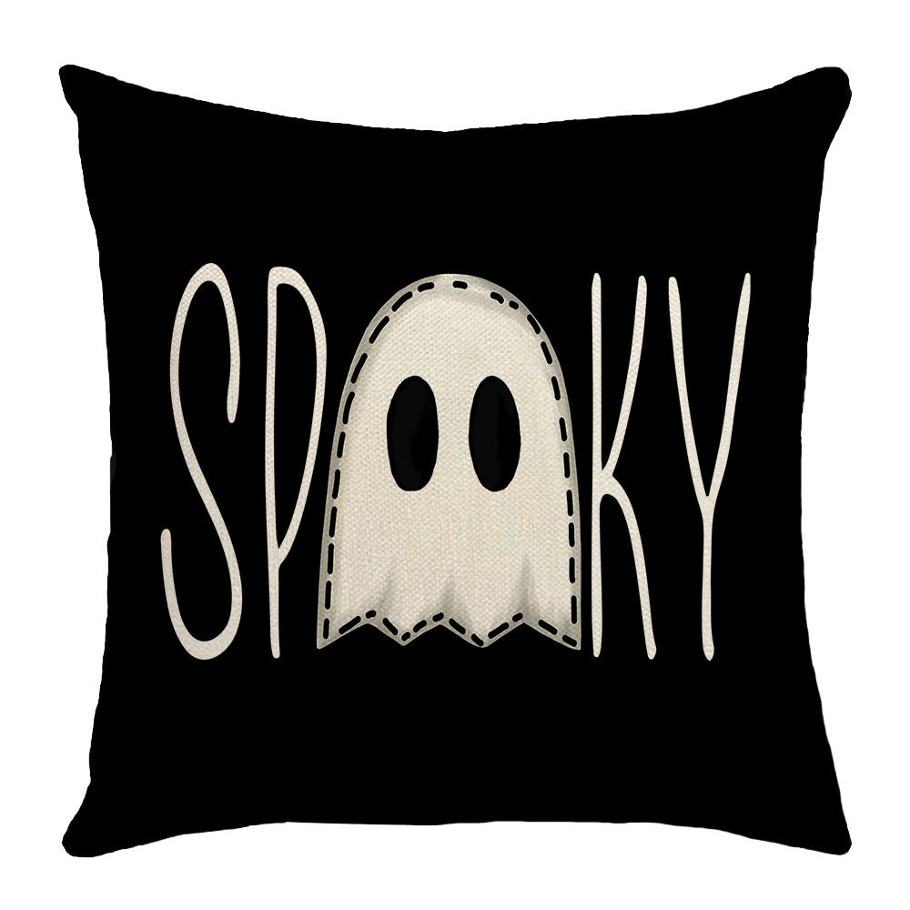 Halloween Pillow Cover Living Room Single-sided Linen