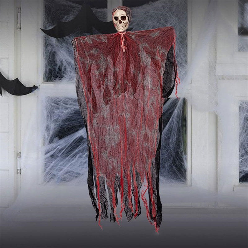 Halloween Hanging Ghost Pendant Dyed Blood Horror Skull Pendants For Halloween Party Patio Lawn Window House Decoration, Halloween decorations items, Halloween masks, Halloween props, Halloween animatronics, Halloween inflatables, Halloween lights, Halloween fog machines, Halloween spider webs, Halloween lanterns, Halloween banners, Halloween streamers, Halloween tableware, Halloween centerpieces, Halloween party favors, Halloween yard stakes, Halloween tombstones, Halloween candles, Halloween wreaths,