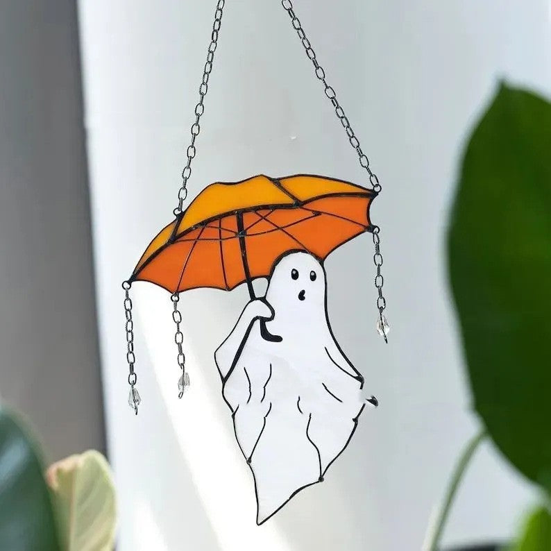 Funny Halloween Ghost And Umbrella Ornaments