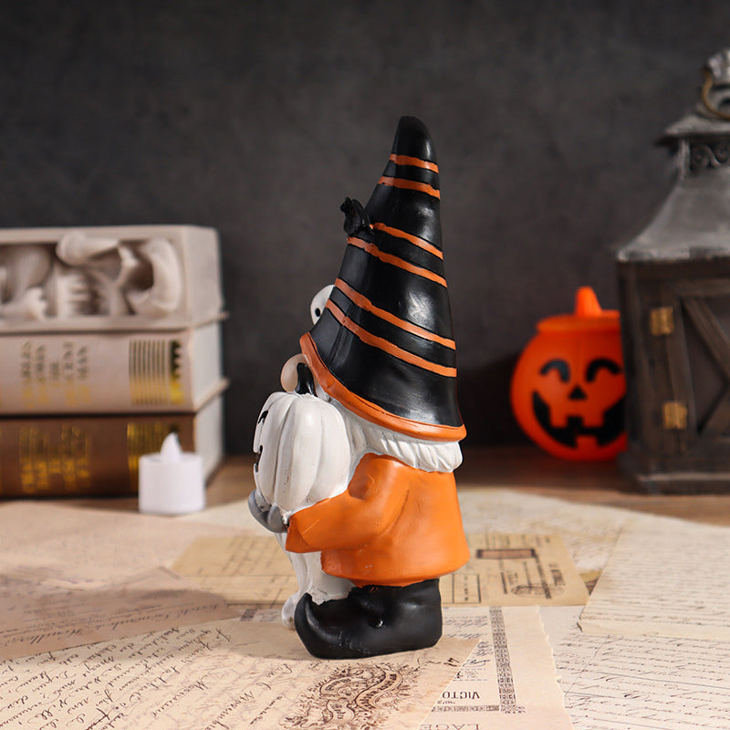 Halloween Pumpkin Elf Wizard Mini Resin Ornament, Pumpkin lanterns, Jack o Lanterns, Halloween Lights, Halloween Decoration Ornaments, Halloween inflatables, carved pumpkins, Halloween wreaths, Halloween Candles.